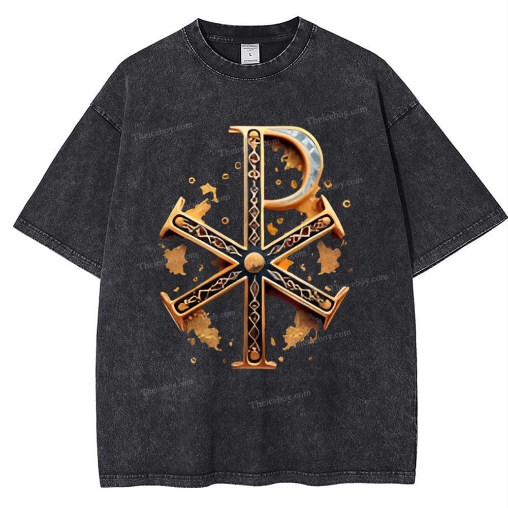 A Ω Snowflake Vintage Cotton T-Shirt