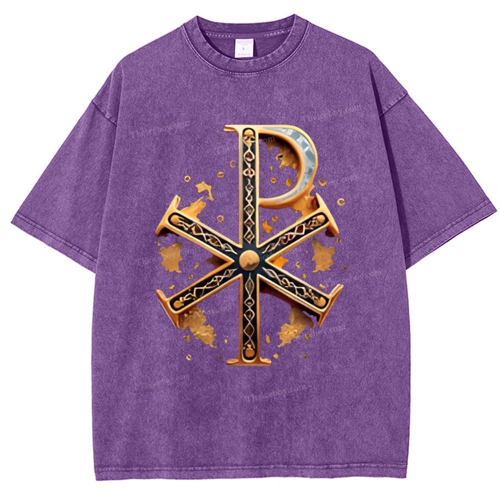 A Ω Snowflake Vintage Cotton T-Shirt