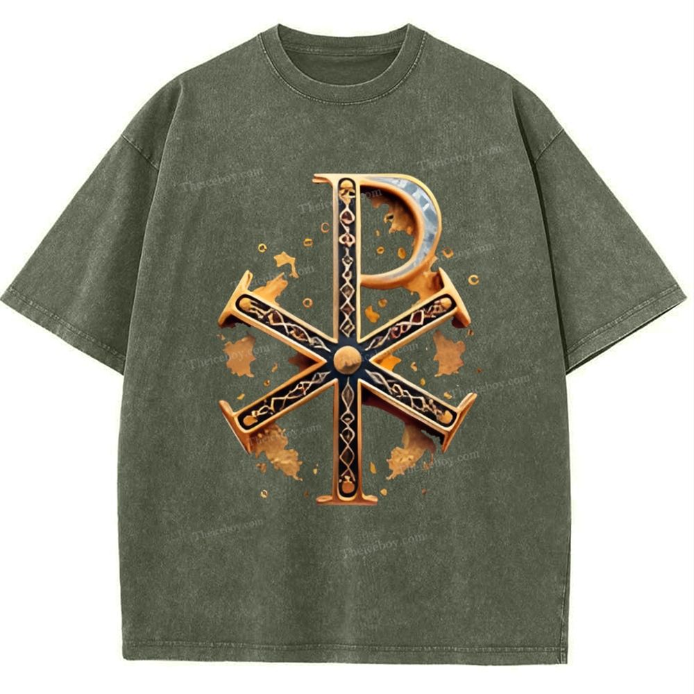 A Ω Snowflake Vintage Cotton T-Shirt