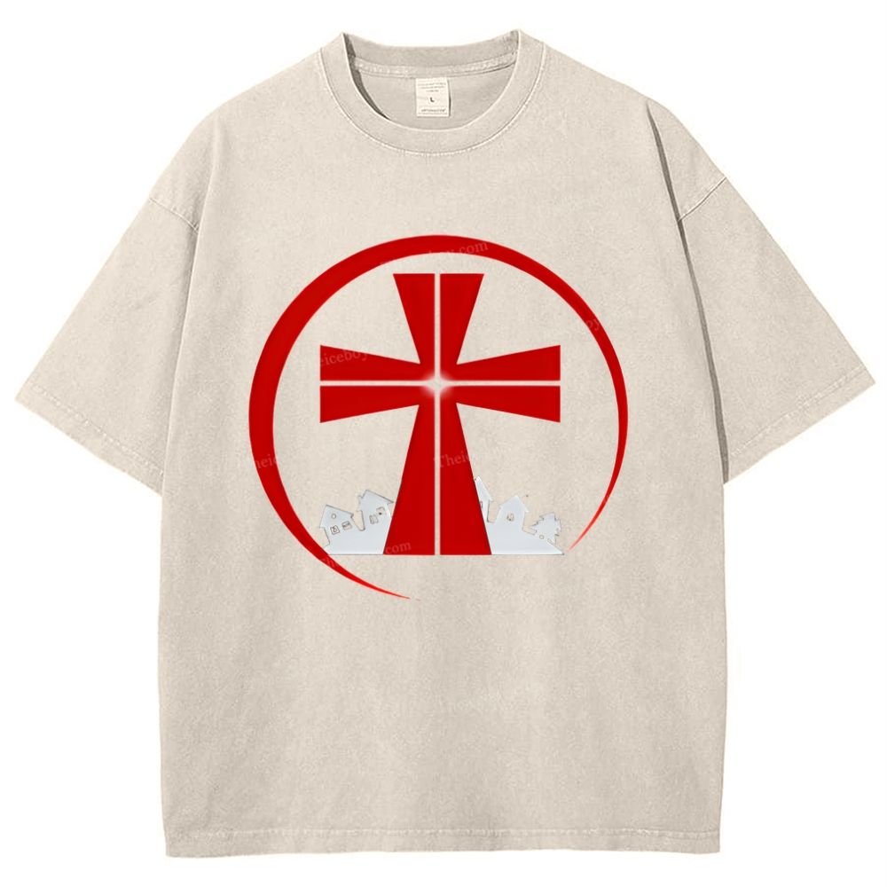 A Ω Snowflake Vintage Cotton T-Shirt
