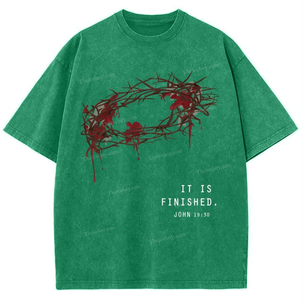It Is Finished John 19:30 Snowflake Vintage Cotton T-Shirt