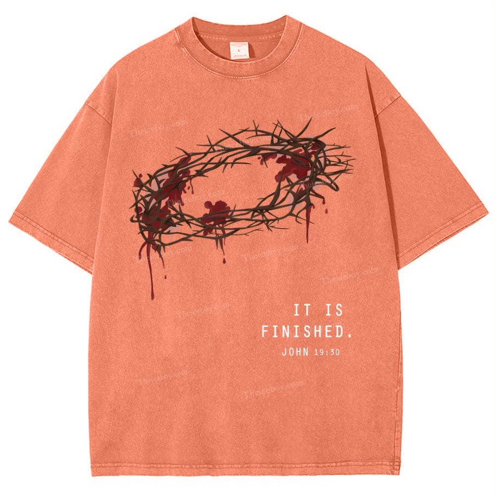 It Is Finished John 19:30 Snowflake Vintage Cotton T-Shirt