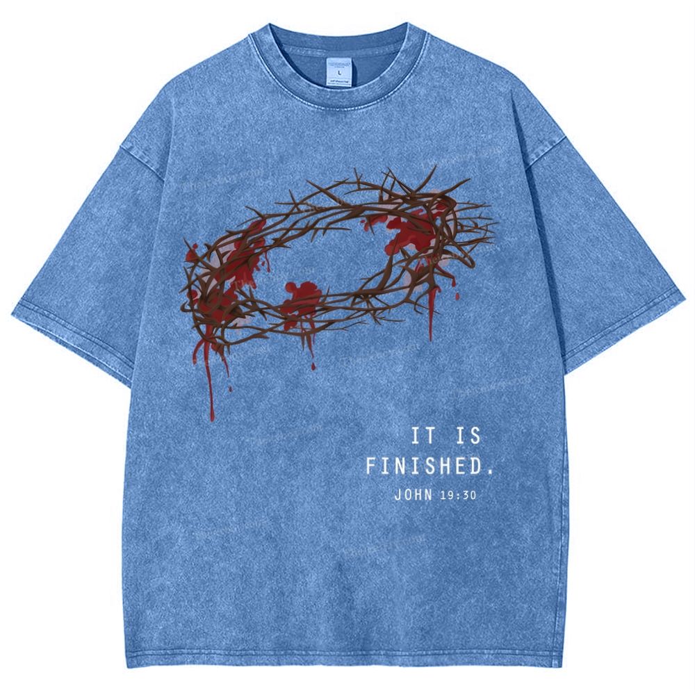 It Is Finished John 19:30 Snowflake Vintage Cotton T-Shirt