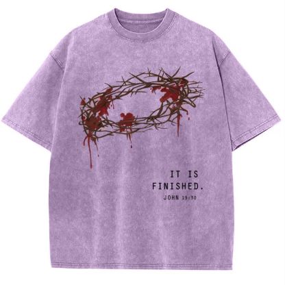 It Is Finished John 19:30 Snowflake Vintage Cotton T-Shirt