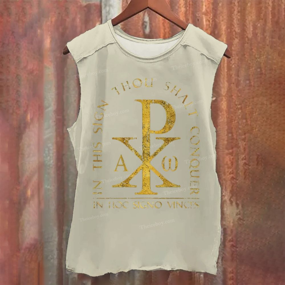 In This Sign Thou Shalt Conquer Vintage Washed Tank Top