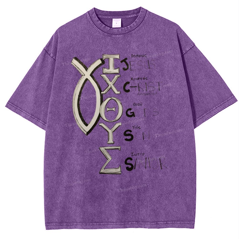 Jesus Christ Snowflake Vintage Cotton T-Shirt