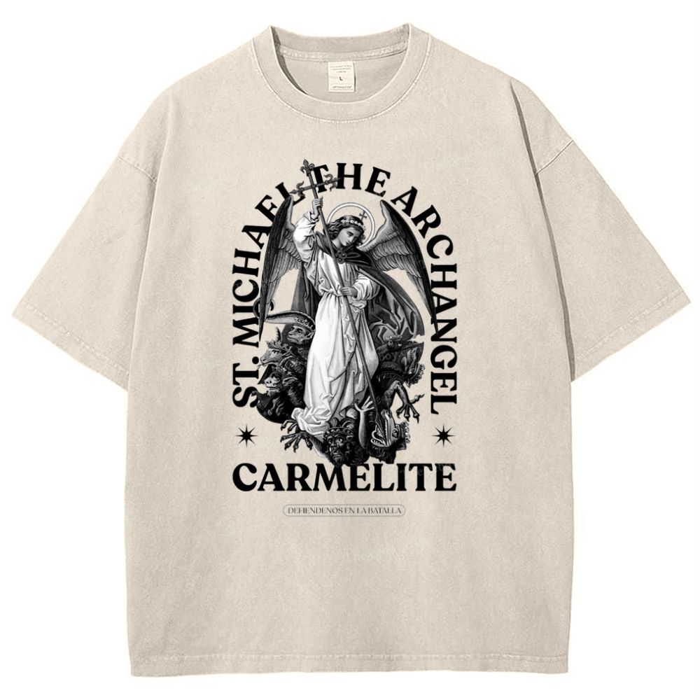 St.Michael The Archangel Snowflake Vintage Cotton T-Shirt