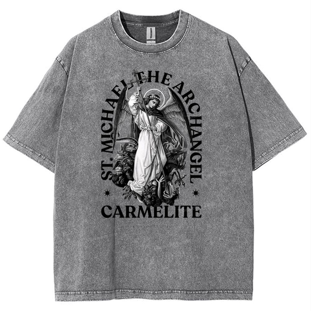 St.Michael The Archangel Snowflake Vintage Cotton T-Shirt