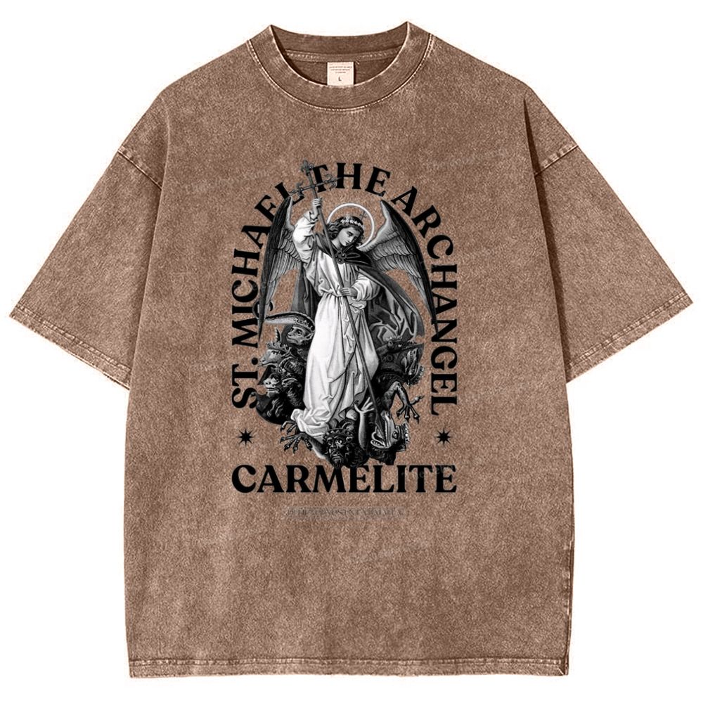 St.Michael The Archangel Snowflake Vintage Cotton T-Shirt