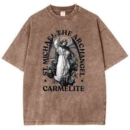 St.Michael The Archangel Snowflake Vintage Cotton T-Shirt