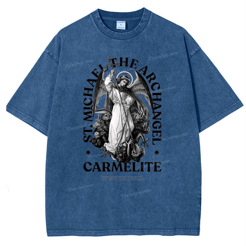 St.Michael The Archangel Snowflake Vintage Cotton T-Shirt