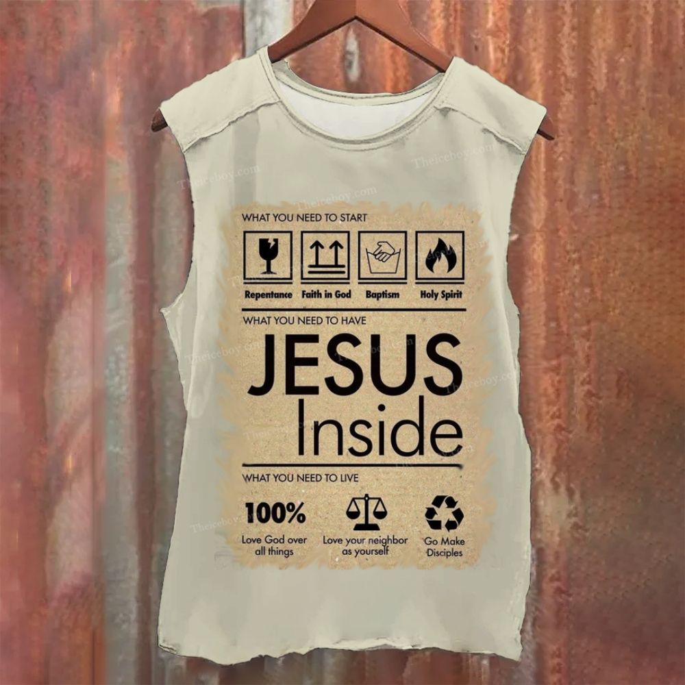 JESUS Inside Vintage Washed Tank Top