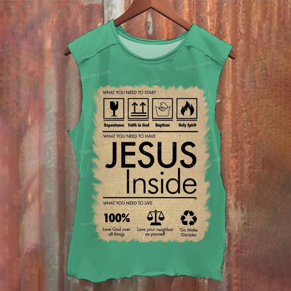 JESUS Inside Vintage Washed Tank Top