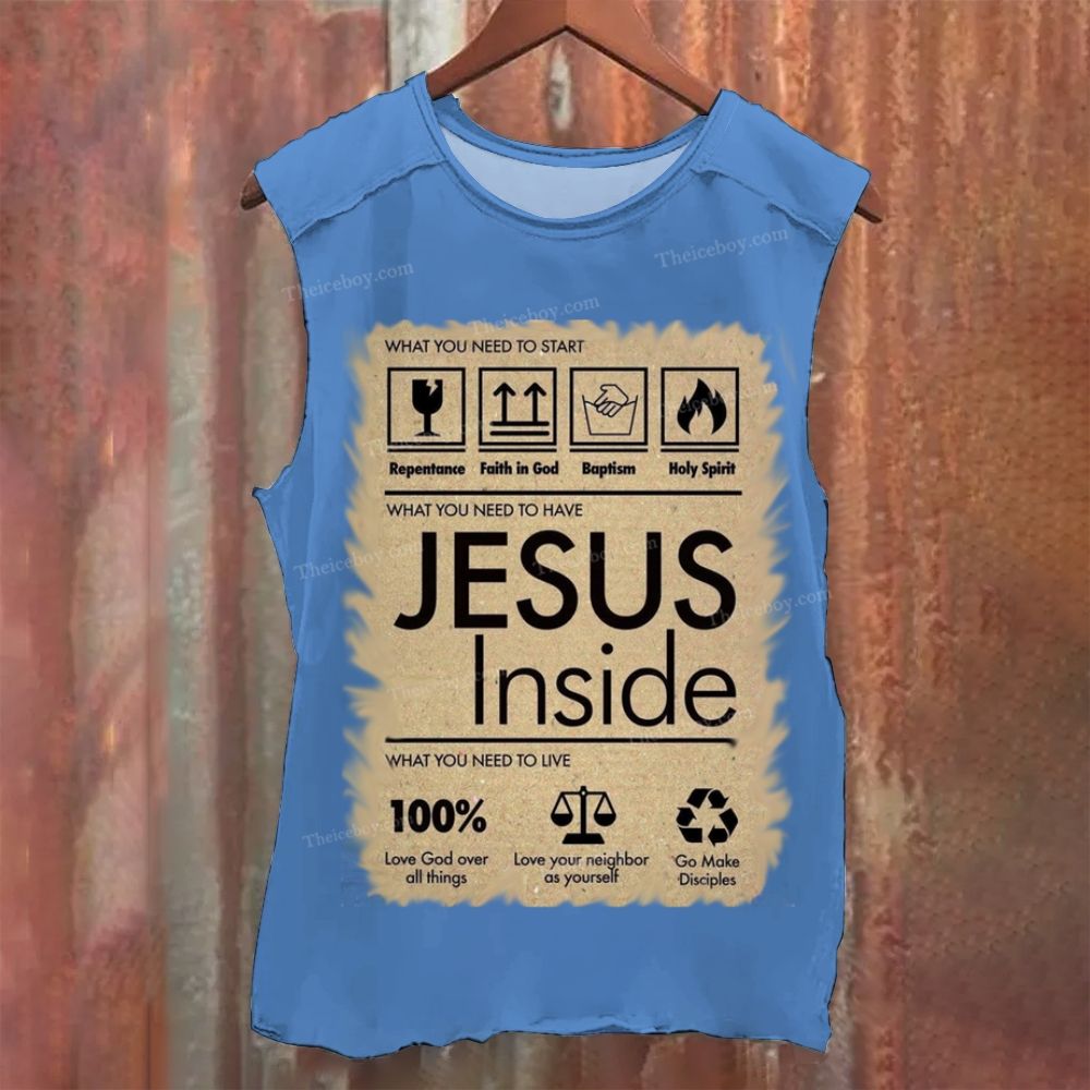 JESUS Inside Vintage Washed Tank Top