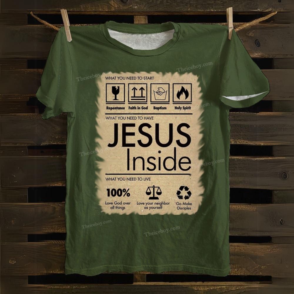 WHAT YOU NEED Lettering Pattern Cotton T-shirt