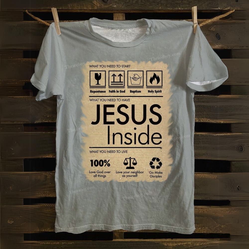 WHAT YOU NEED Lettering Pattern Cotton T-shirt