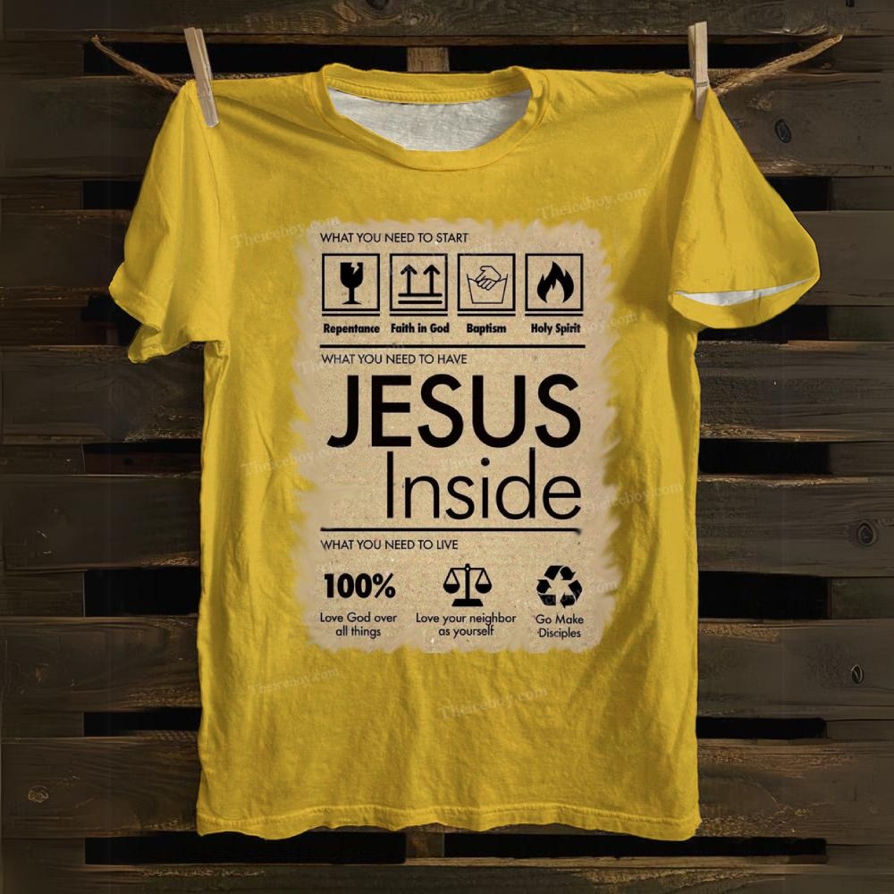 WHAT YOU NEED Lettering Pattern Cotton T-shirt