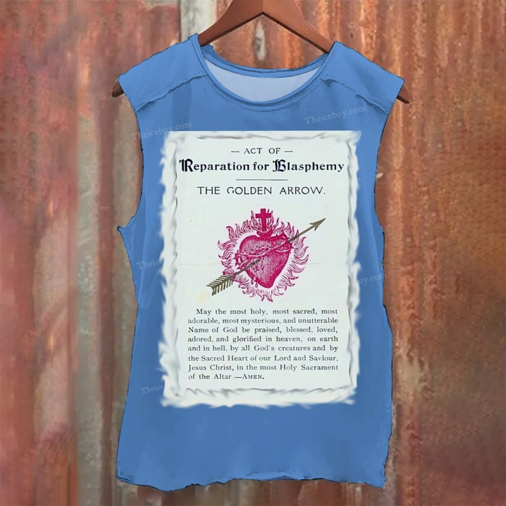 Heart-piercing Pattern Vintage Washed Tank Top