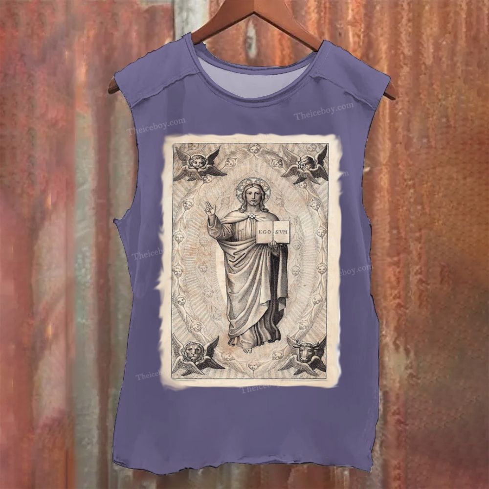 Christian Jesus Elements Vintage Washed Tank Top