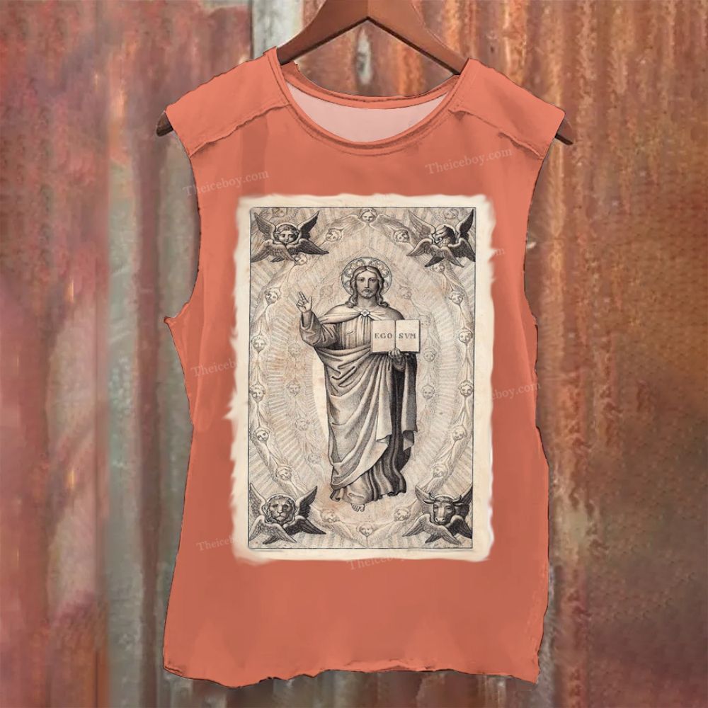 Christian Jesus Elements Vintage Washed Tank Top