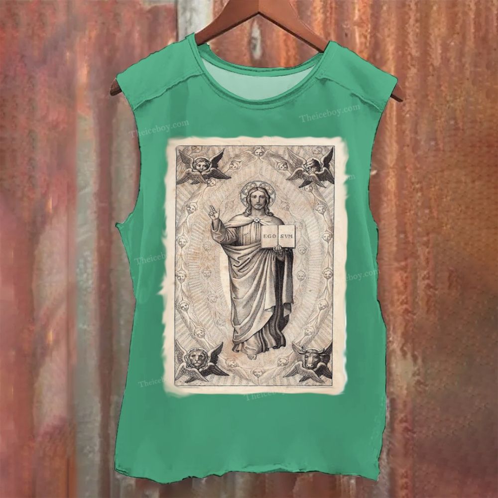 Christian Jesus Elements Vintage Washed Tank Top