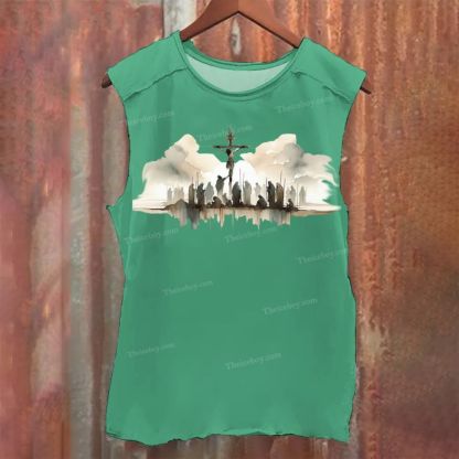 He Is Suffering For Us Vintage Washed Tank Top