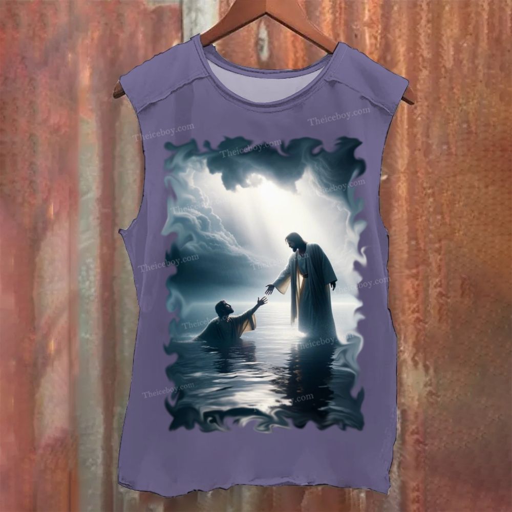 Jesus Saves Vintage Washed Tank Top