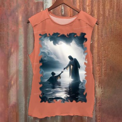 Jesus Saves Vintage Washed Tank Top