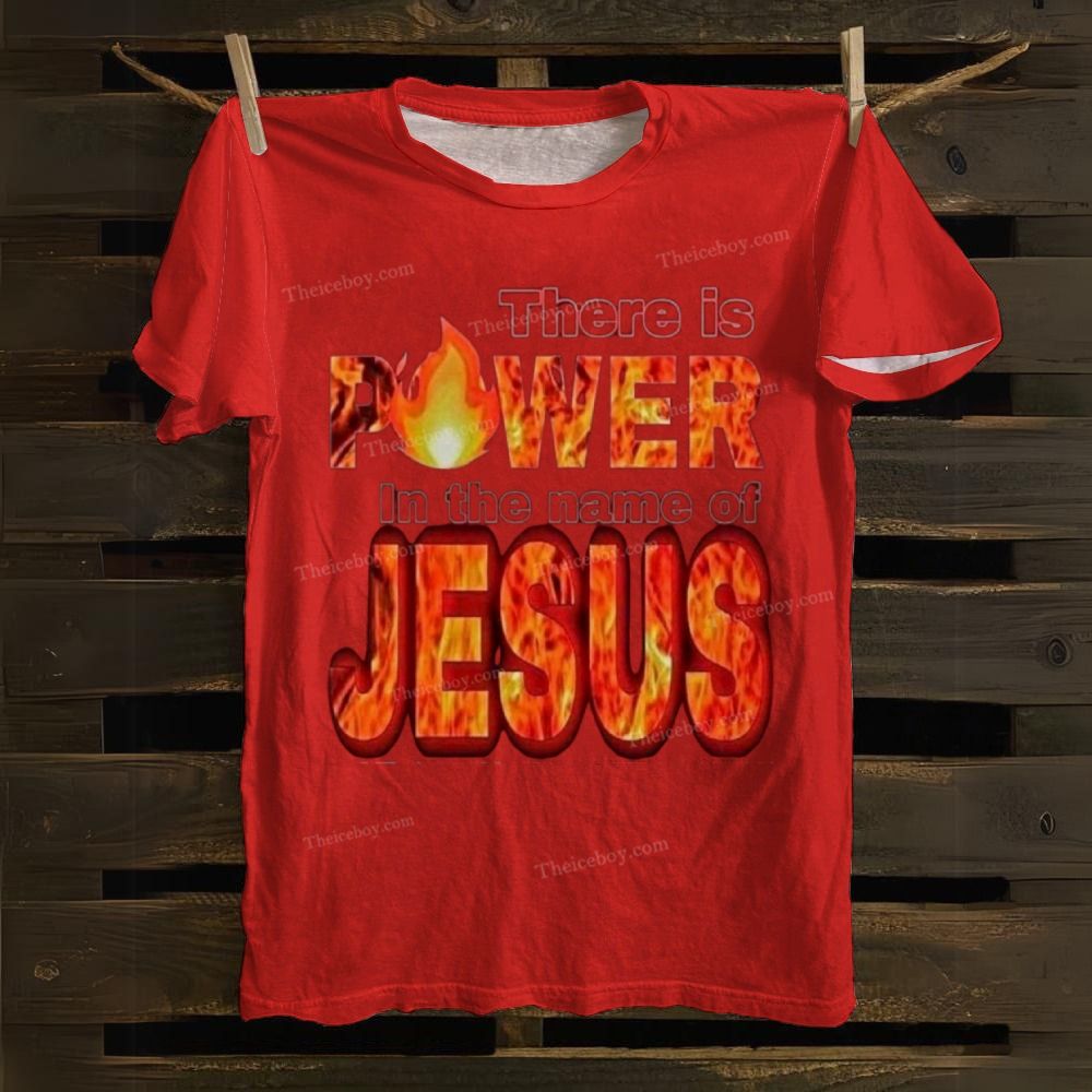 There Is Power Jesus Cotton T-shirt