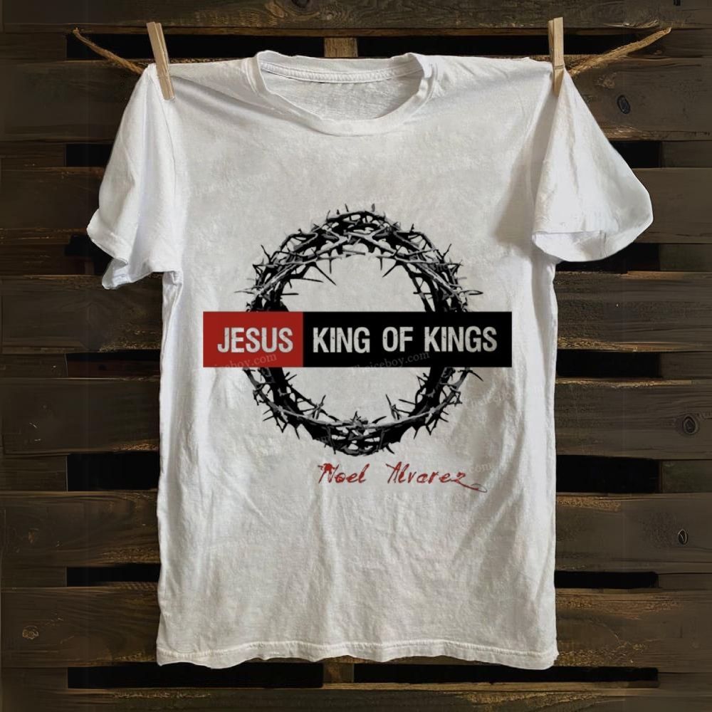 JESUS KING OF KINGS Pattern Cotton T-shirt