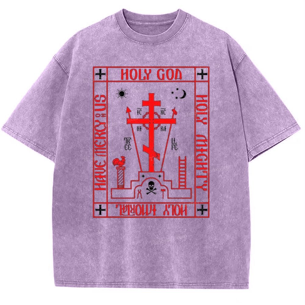 Ic Xc Ni Ka Snowflake Vintage Cotton T-Shirt