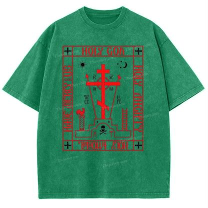 Ic Xc Ni Ka Snowflake Vintage Cotton T-Shirt