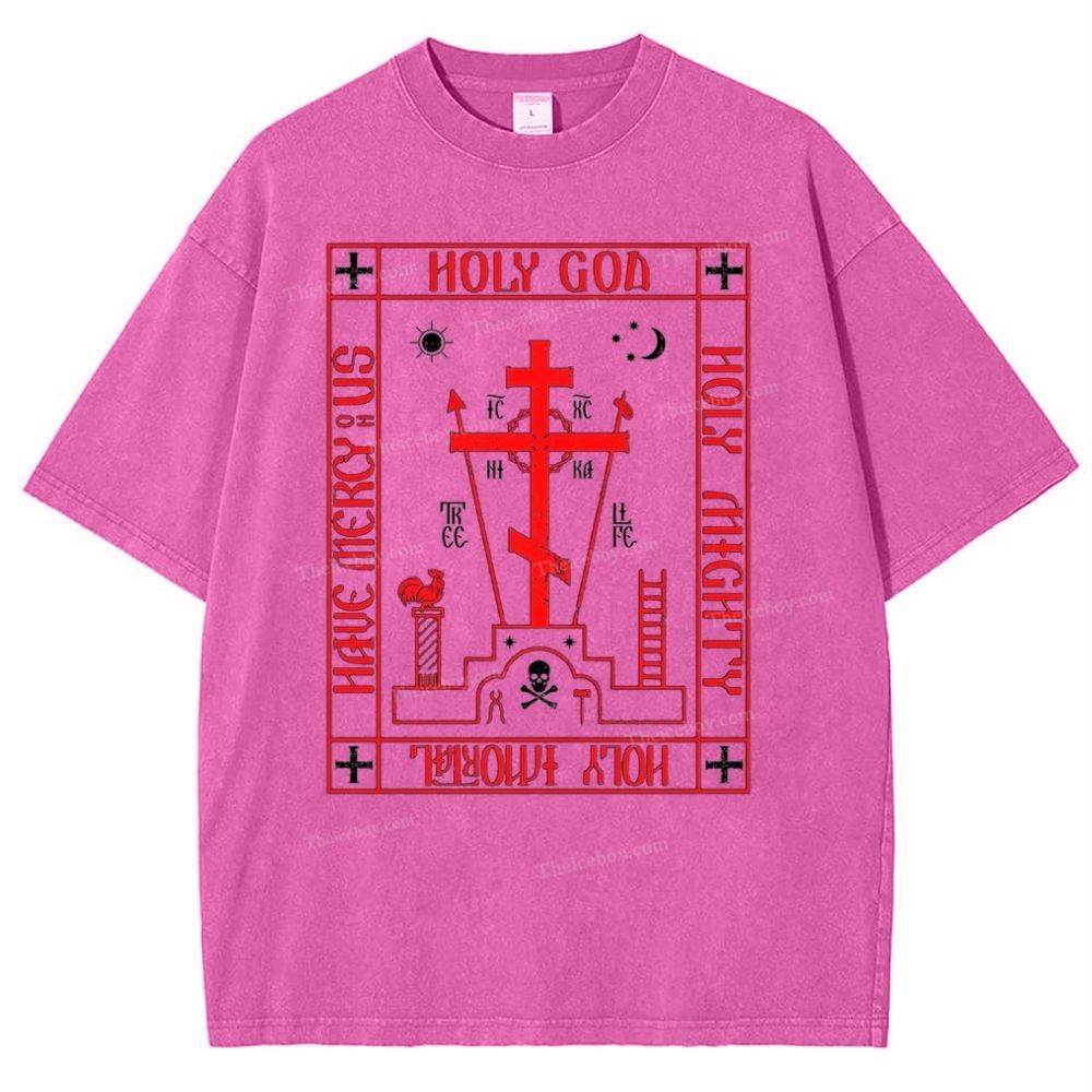 Ic Xc Ni Ka Snowflake Vintage Cotton T-Shirt