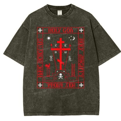 Ic Xc Ni Ka Snowflake Vintage Cotton T-Shirt