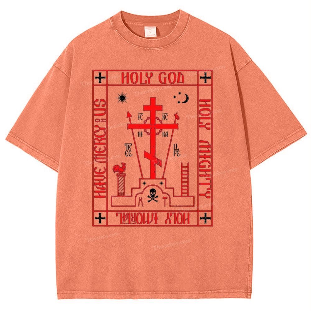 Ic Xc Ni Ka Snowflake Vintage Cotton T-Shirt