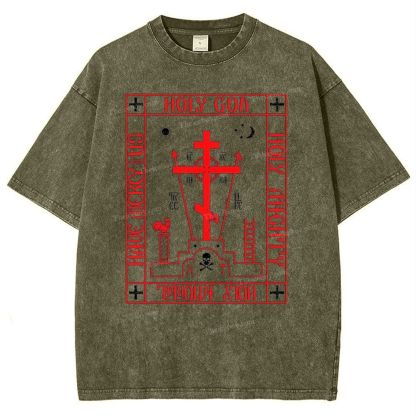 Ic Xc Ni Ka Snowflake Vintage Cotton T-Shirt