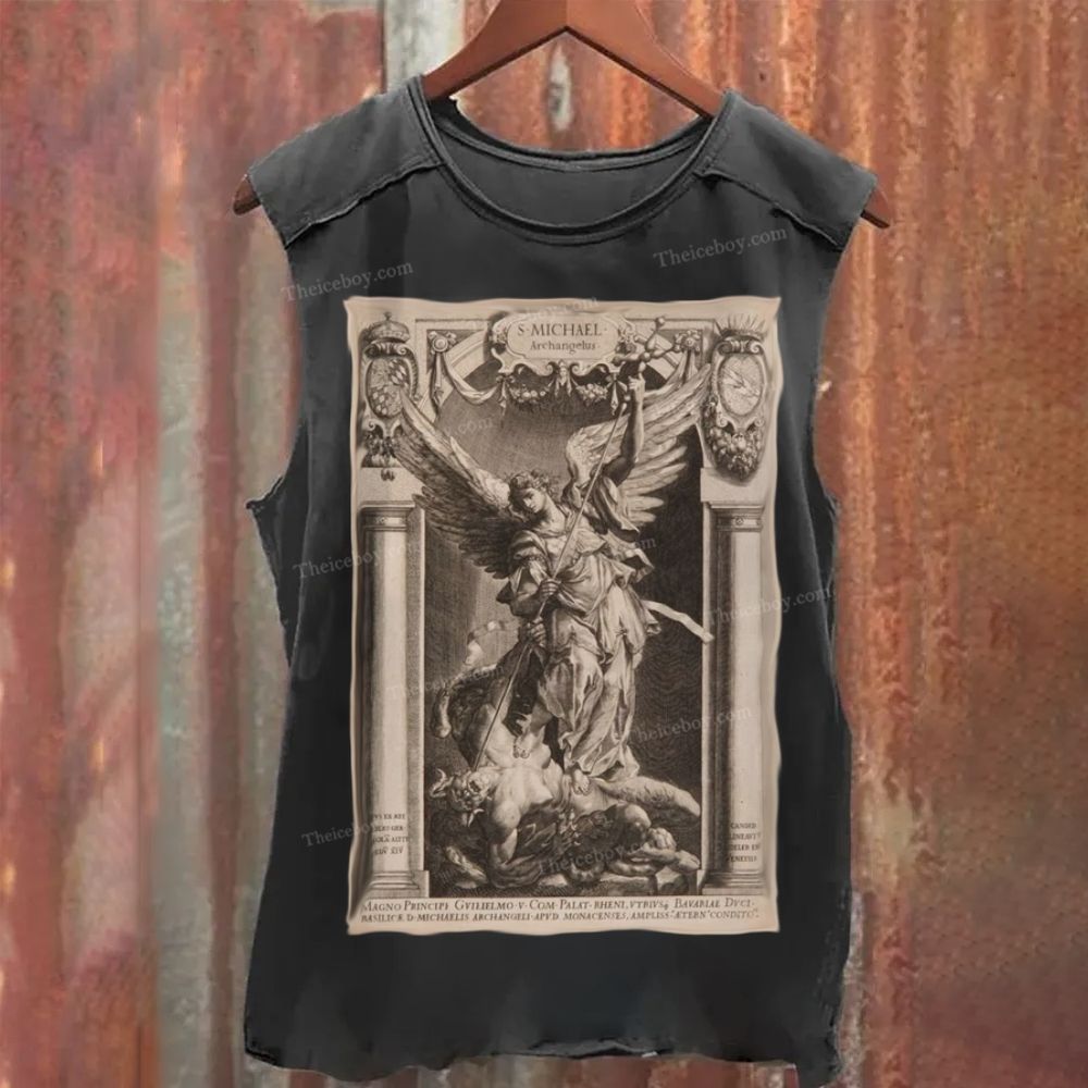 Battle between archangels and demons Vintage Washed Tank Top
