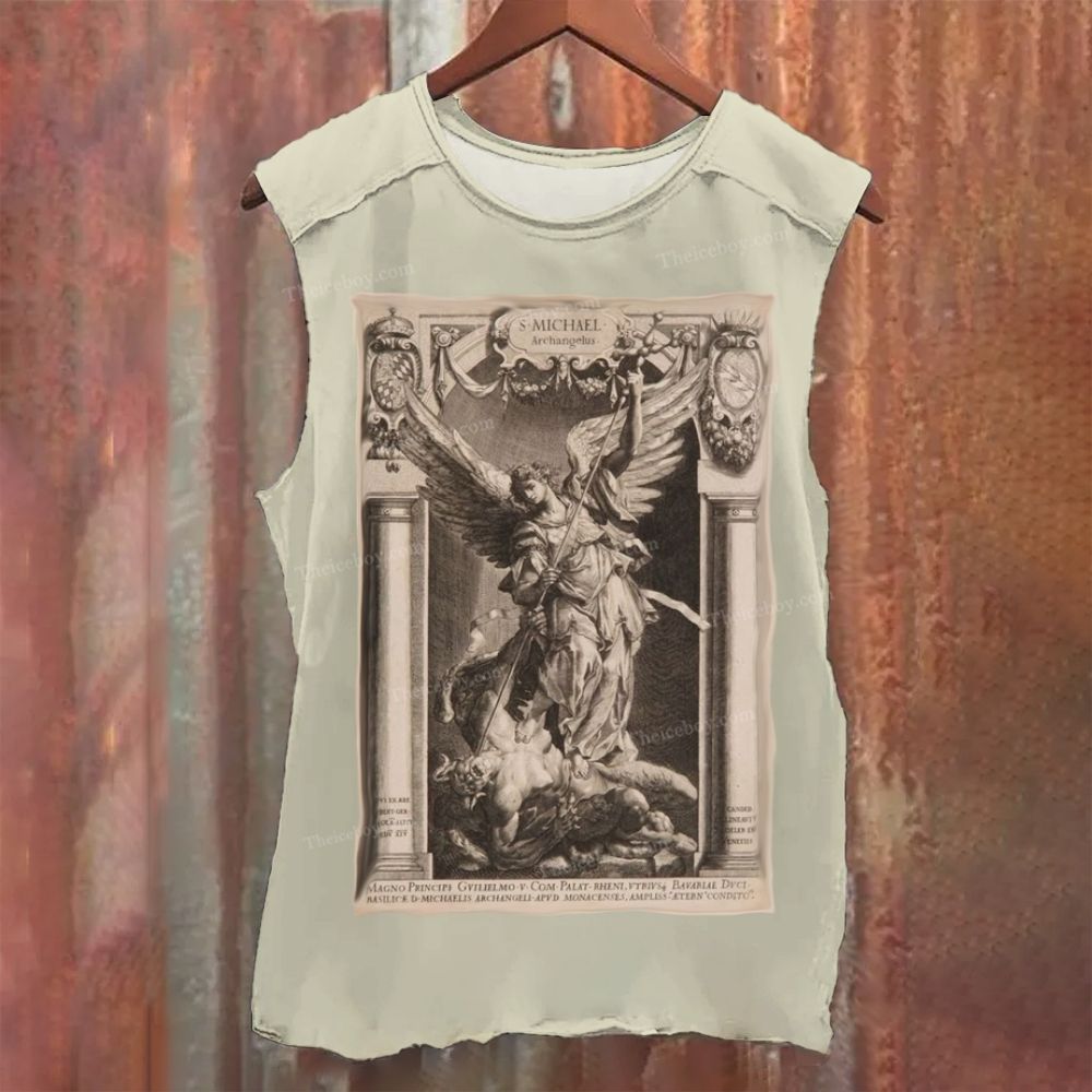 Battle between archangels and demons Vintage Washed Tank Top