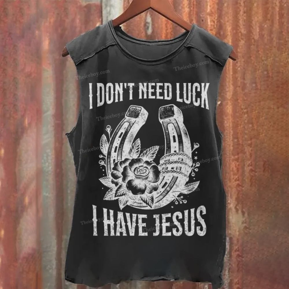 I HAVE JESUS Vintage Washed Tank Top