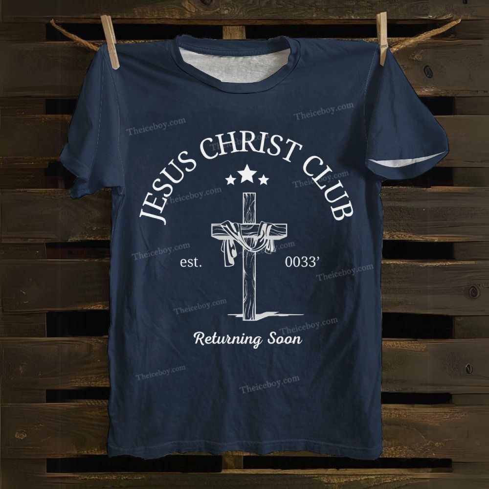 JESUS CHRIST CLUB Cotton T-shirt