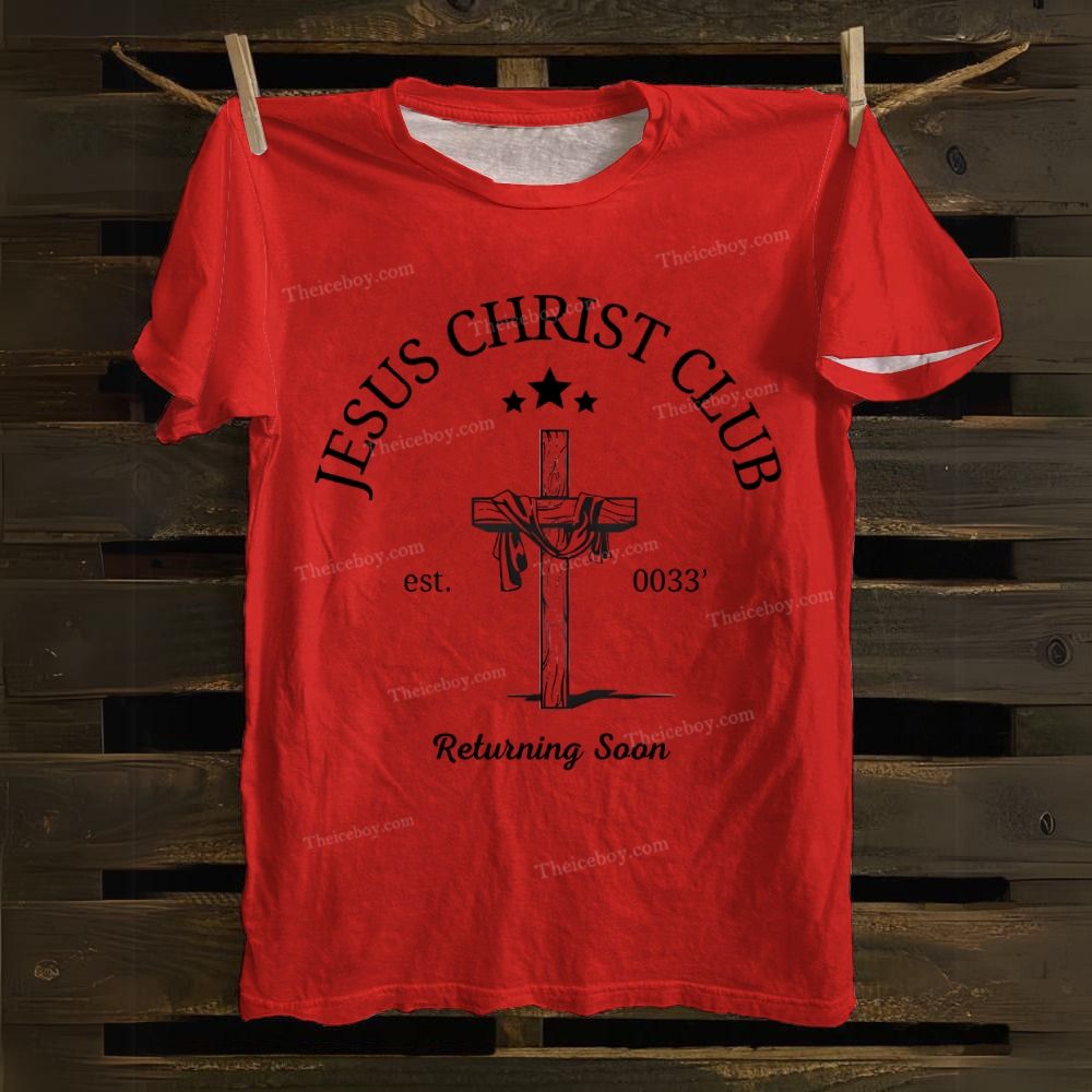 JESUS CHRIST CLUB Cotton T-shirt