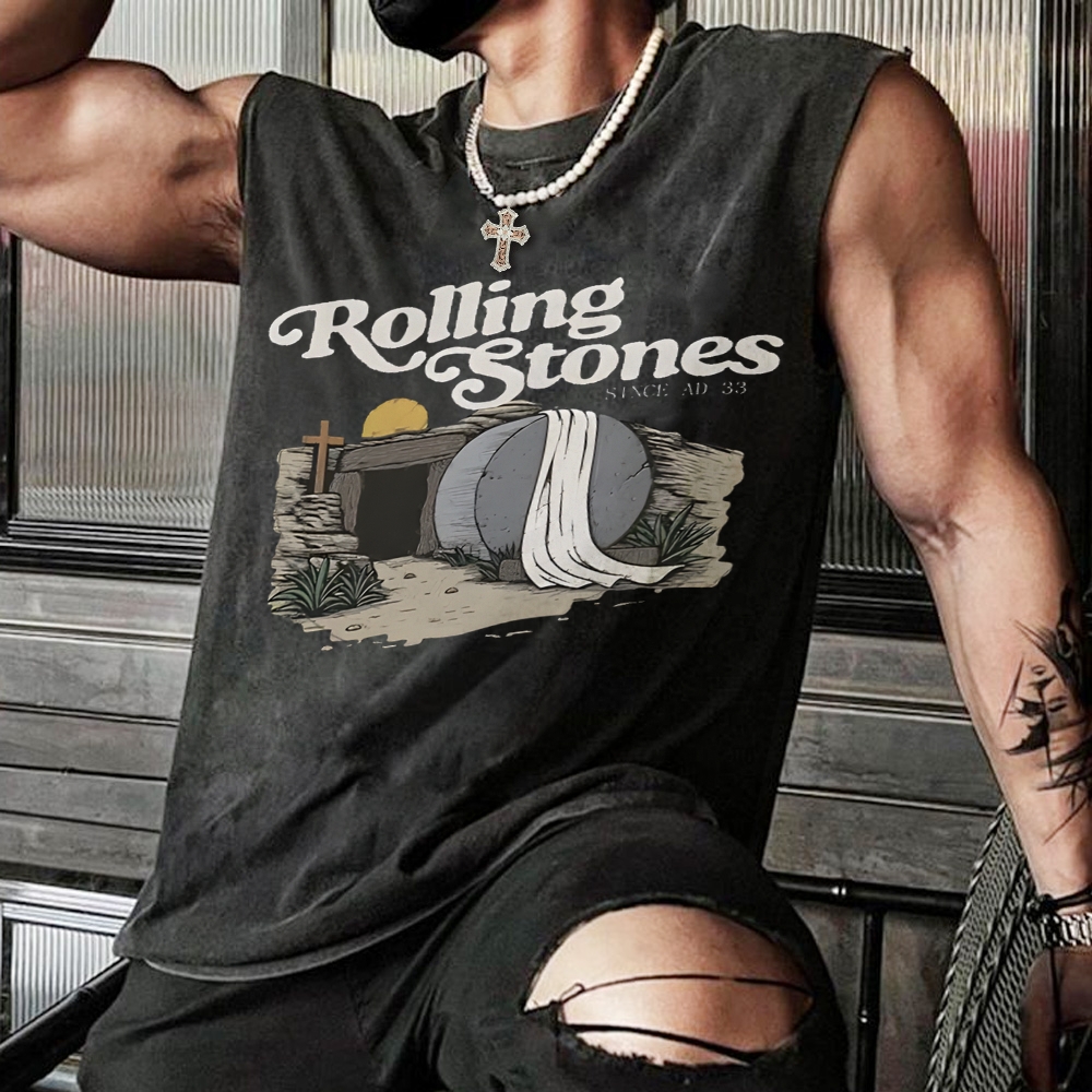 Original Rolling Stone Christ Christian Snowflake Washed Vest