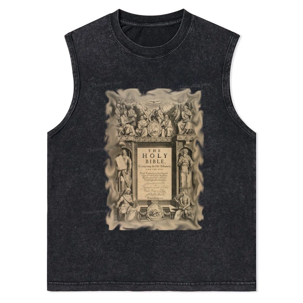 The Holy Bible Christian Snowflake Washed Vest