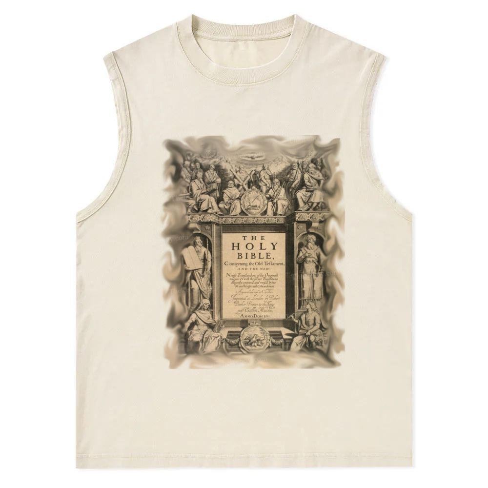 The Holy Bible Christian Snowflake Washed Vest