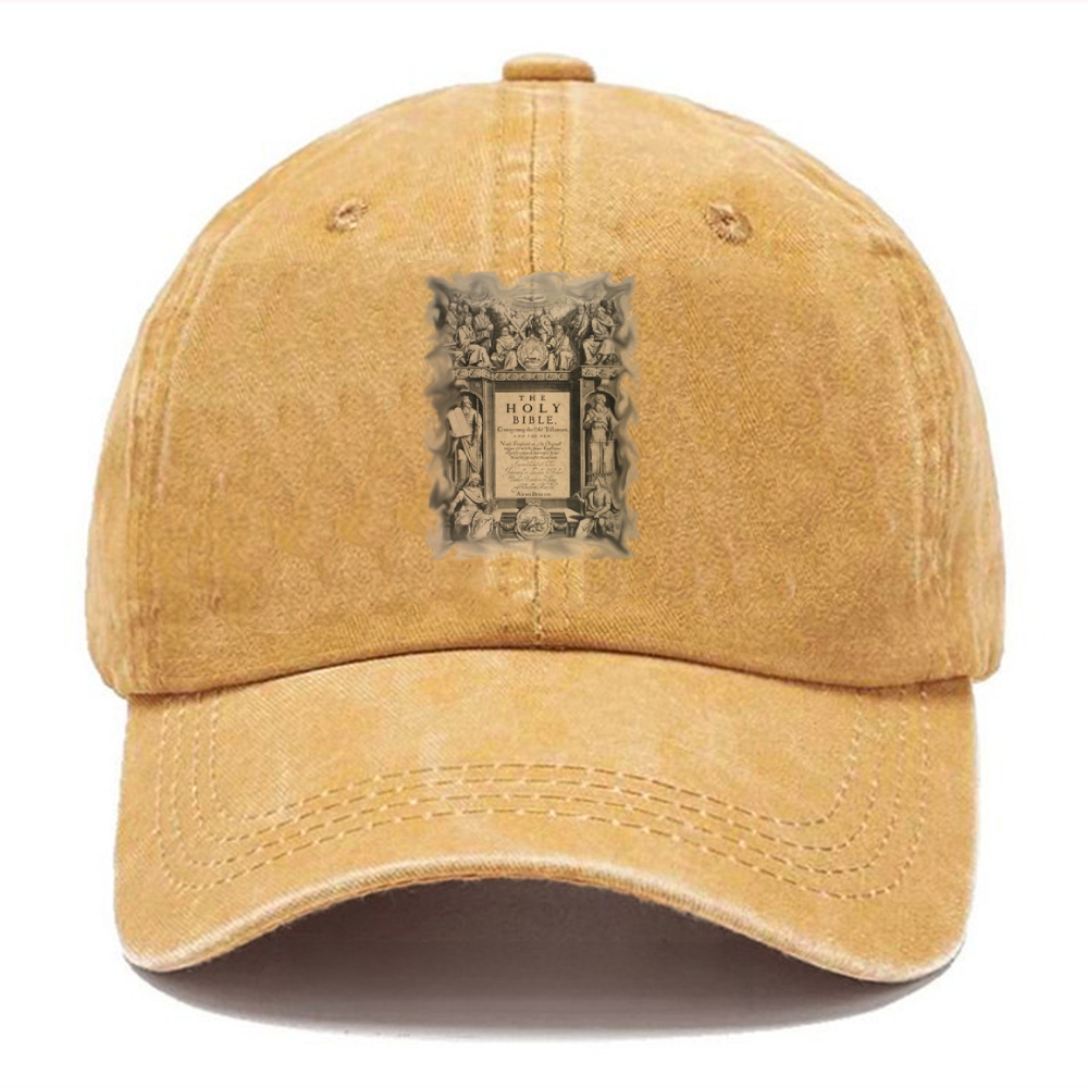 The Holy Bible Unisex Vintage Casual Washed Cap