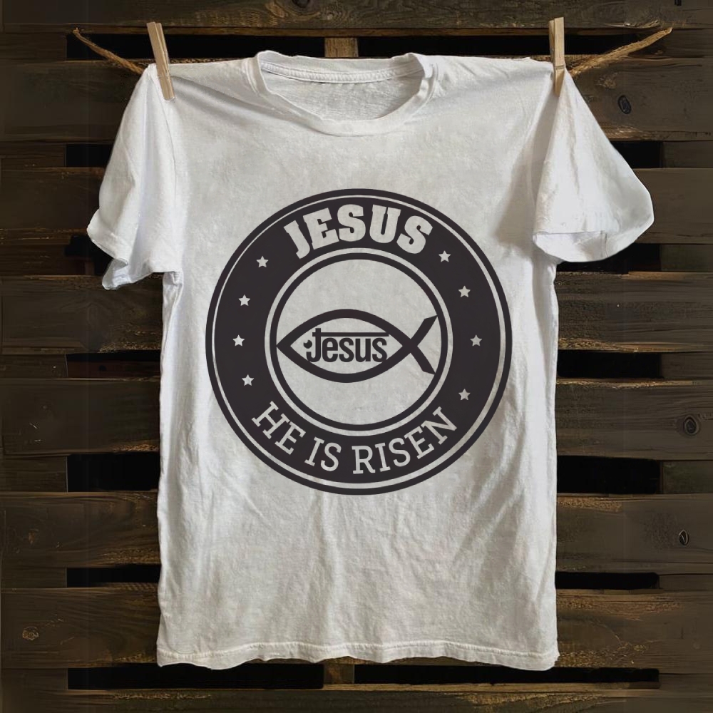 JESUS He Is Risen Cotton T-shirt