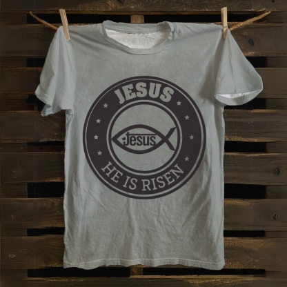 JESUS He Is Risen Cotton T-shirt