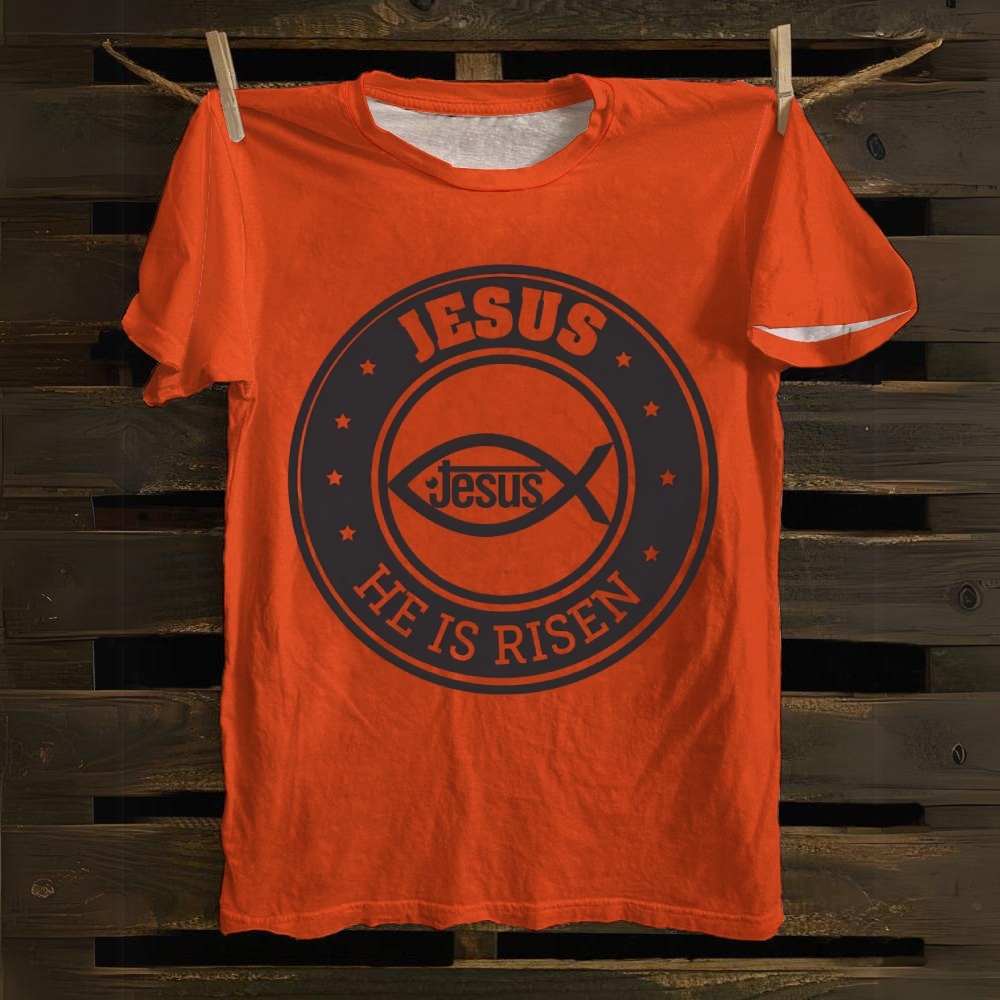 JESUS He Is Risen Cotton T-shirt