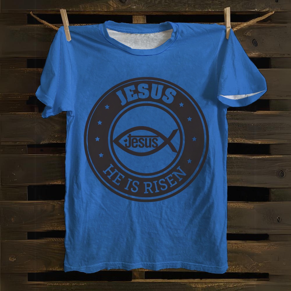 JESUS He Is Risen Cotton T-shirt
