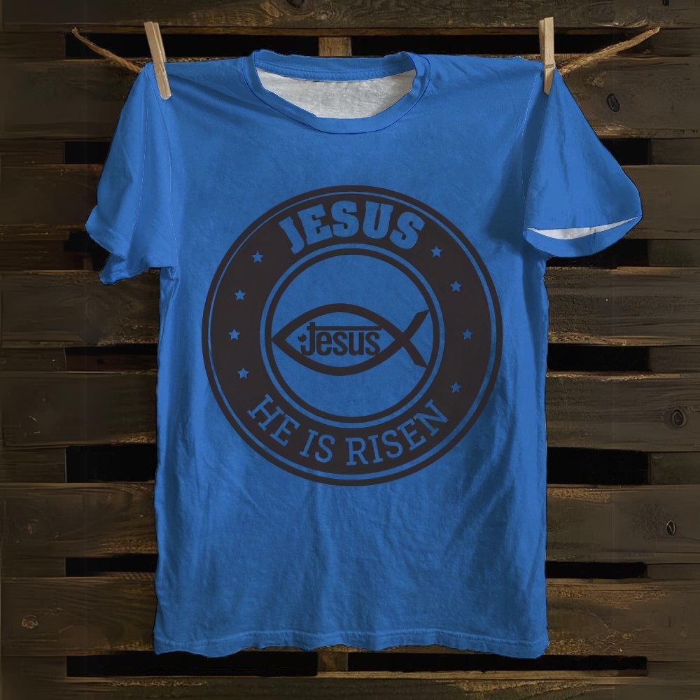 JESUS He Is Risen Cotton T-shirt